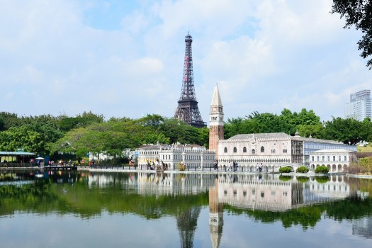 Foto di una replica della Torre Eiffel